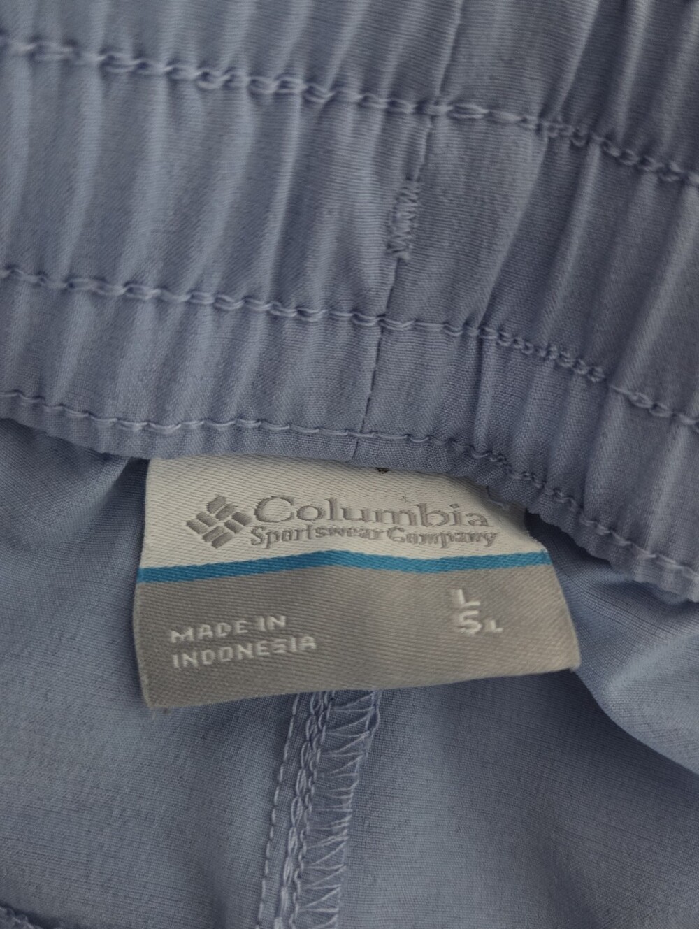 Periwinkle blue purple workout gym shorts stretchy waistband large - Picture 3 of 3